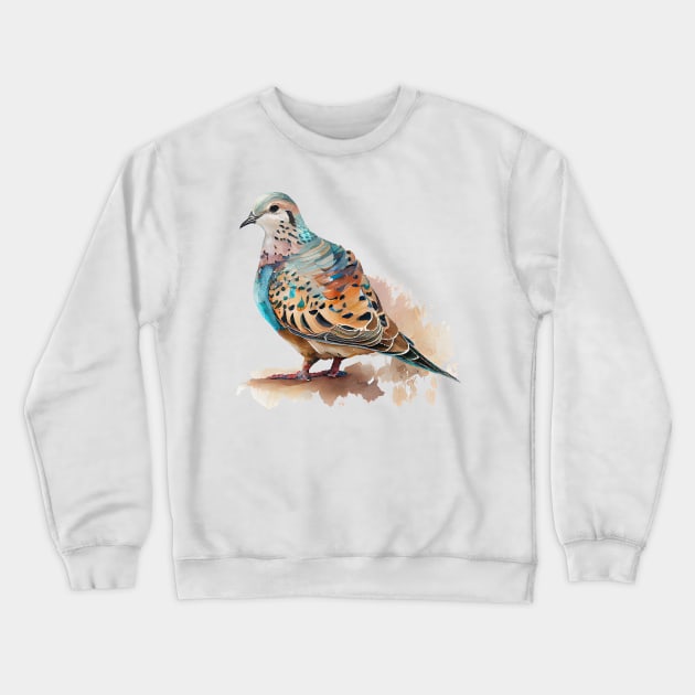 Turtle Dove Watercolor Crewneck Sweatshirt by CreativeDesignsx